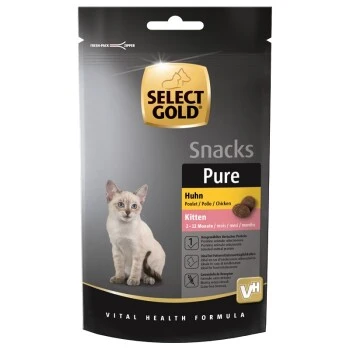SELECT GOLD Pure Chicken Snack Kitten 8 X 75g 1 SELECT GOLD Pure Chicken Snack Kitten 8 X 75g