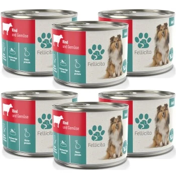 Fellicita Rind & Gemüse 6x 200g 2 Fellicita Rind & Gemüse 6x 200g – Bild 2