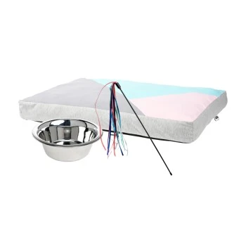 FIT+FUN Set Wirbelwind - Liegekissen + Katzenangel + Futterschüssel 1 FIT+FUN Set Wirbelwind - Liegekissen + Katzenangel + Futterschüssel