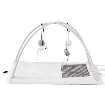 Trixie Kratzmatte Mit Spielzeugen Mobile Grau 5 Trixie Kratzmatte Mit Spielzeugen Mobile Grau – Bild 5