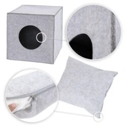 Lionto Katzenhöhle Aus Filz + Kissen - Regalhöhle Hellgrau -Haustier Lieferungen 6e0643927846824ceee275749bce7b9d4904b95b 1657087 de DE dfa15b7ed9535d6d02496ce8bc5da43f80e81d13GWlv0l
