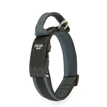 Julius K9 JULIUS-K9 Halsband Mit Griff 40mm Schwarz/ Grau 1 Julius K9 JULIUS-K9 Halsband Mit Griff 40mm Schwarz/ Grau