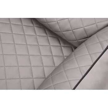 Knuffelwuff Hundebett Milan Aus Laser-gestepptem Kunstleder Grau M-L 4 Knuffelwuff Hundebett Milan Aus Laser-gestepptem Kunstleder Grau M-L – Bild 4