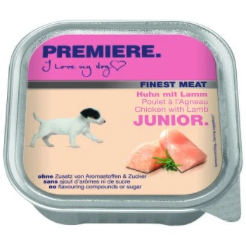 PREMIERE Finest Meat Junior Huhn Mit Lamm 10x150g 1 PREMIERE Finest Meat Junior Huhn Mit Lamm 10x150g