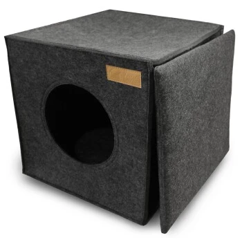 KaraLuna Katzenhöhle Aus Filz Fürs Regal Dunkelgrau 1 KaraLuna Katzenhöhle Aus Filz Fürs Regal Dunkelgrau