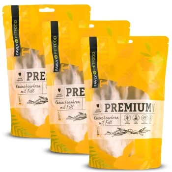 FAVLY Petfood Premium Naturkauartikel Kaninchenohren Mit Fell 360 G 1 FAVLY Petfood Premium Naturkauartikel Kaninchenohren Mit Fell 360 G