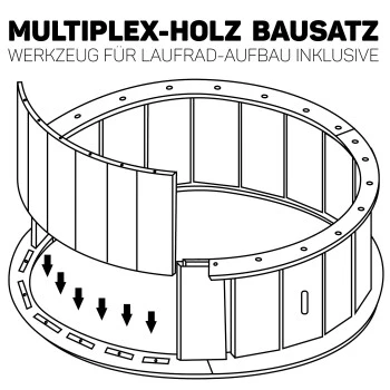 Canadian Cat Company Katzenlaufrad Aus Holz XL Schwarz 10 Canadian Cat Company Katzenlaufrad Aus Holz XL Schwarz – Bild 10