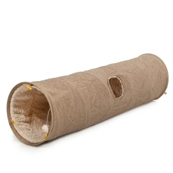 Canadian Cat Company Katzentunnel XXL Mit Kuschelfell Beige 6 Canadian Cat Company Katzentunnel XXL Mit Kuschelfell Beige – Bild 6